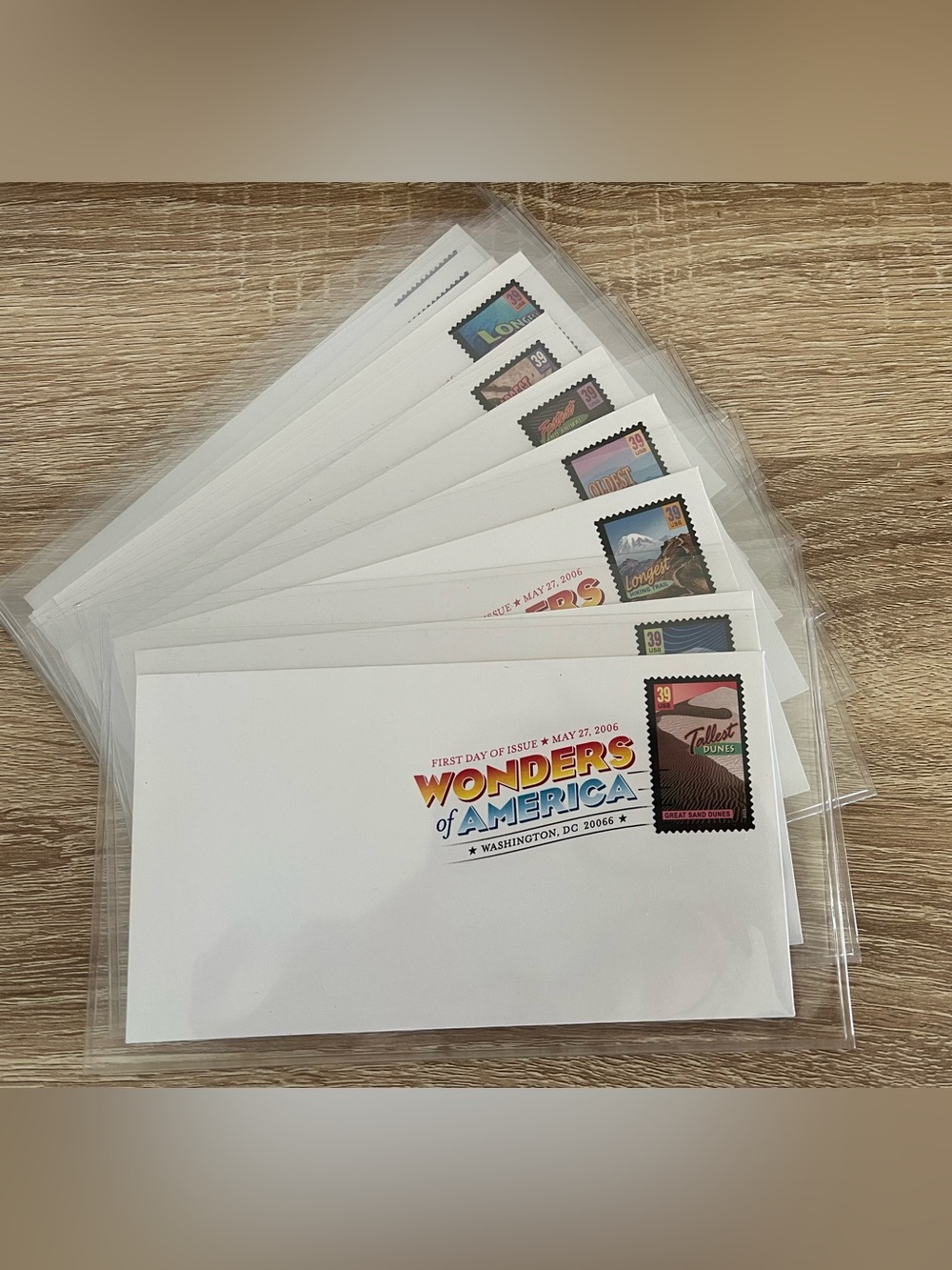 Wonders of America Colored Digital First Day Covers Set of 10